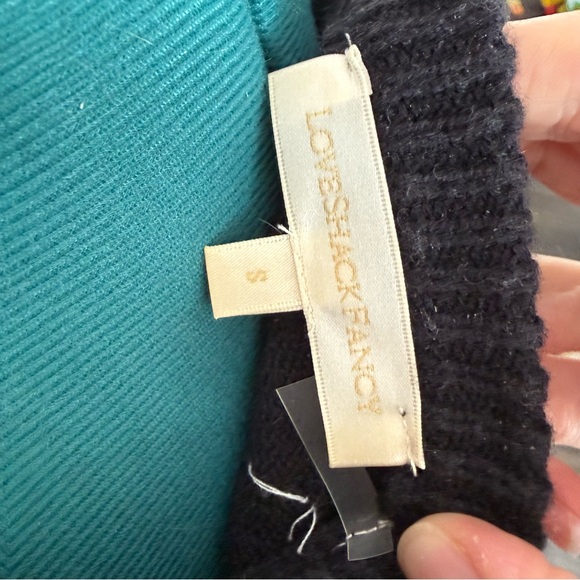 Loveshackfancy Doodle Sweater Black with Pastel Sequin Bow Small - Picture 6 of 6